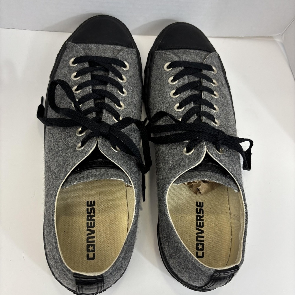 Converse All Star Ox Wizard Shoes Sneakers Mens Size‎ 11 Gray Wool Low Casual - Picture 7 of 13